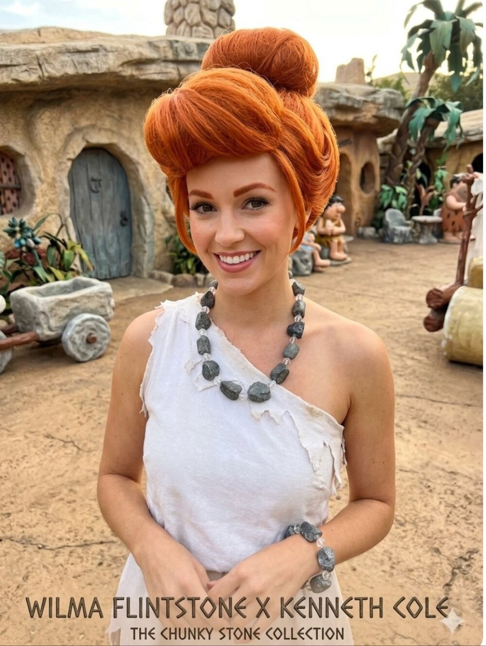 Chunky Stone Necklace & Bracelet by KENNETH COLE | Flintstone Costume Party